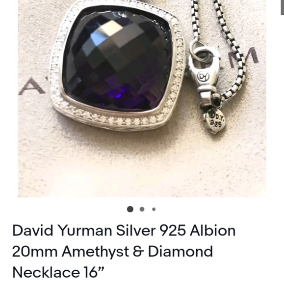 DAVID YURMAN: Albion Amethyst/Diamond Necklace - Picture 2 of 8